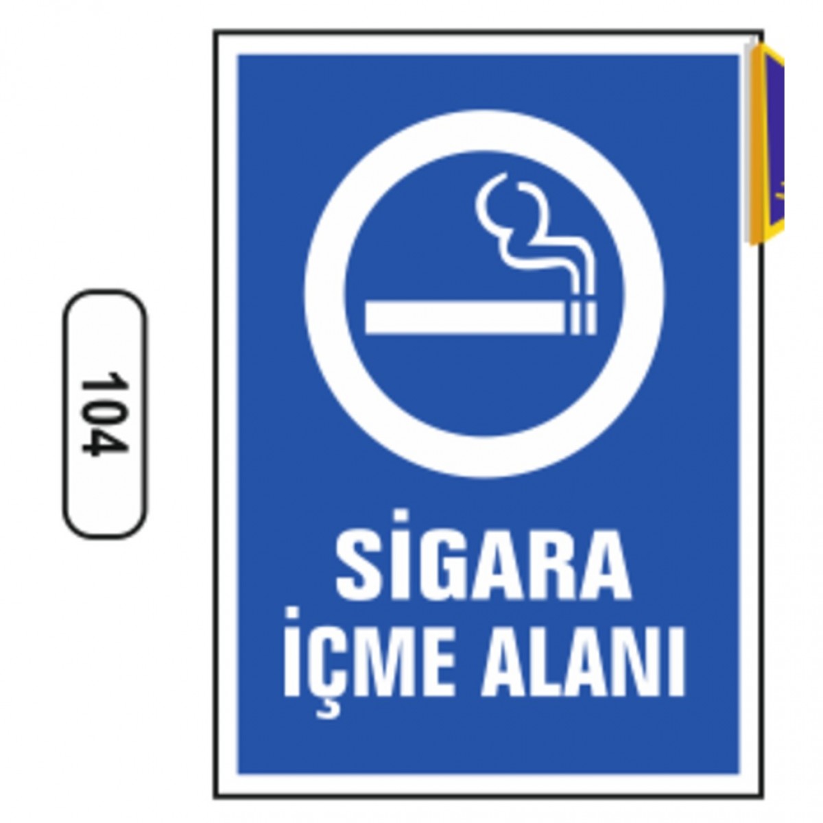 Ergündoğdu 104 Si̇gara İçme Alanı PVC Uyarı Levhası 25 x 35 cm