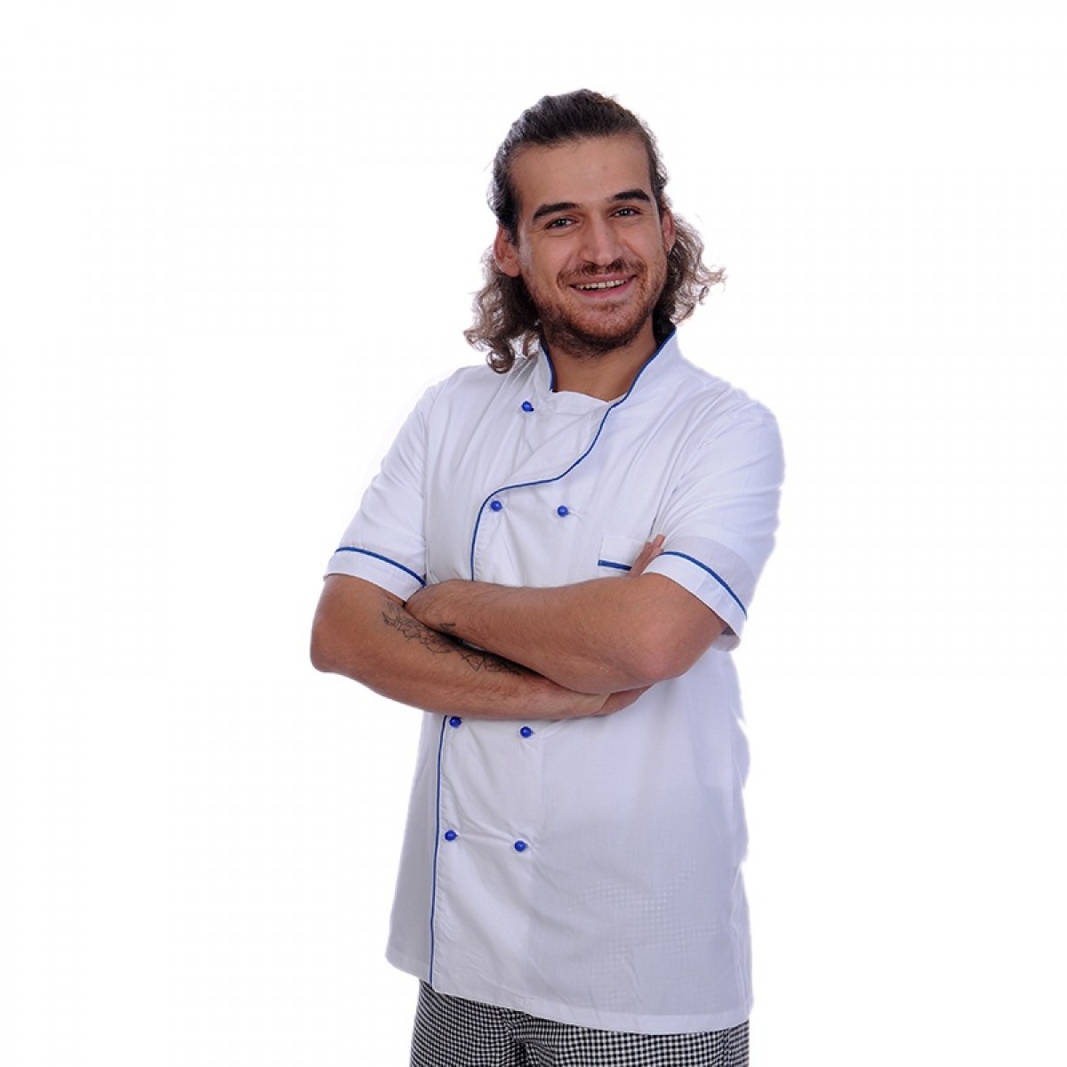 Formteks Aşçı Ceket Kısa Kol Sax Biyeli