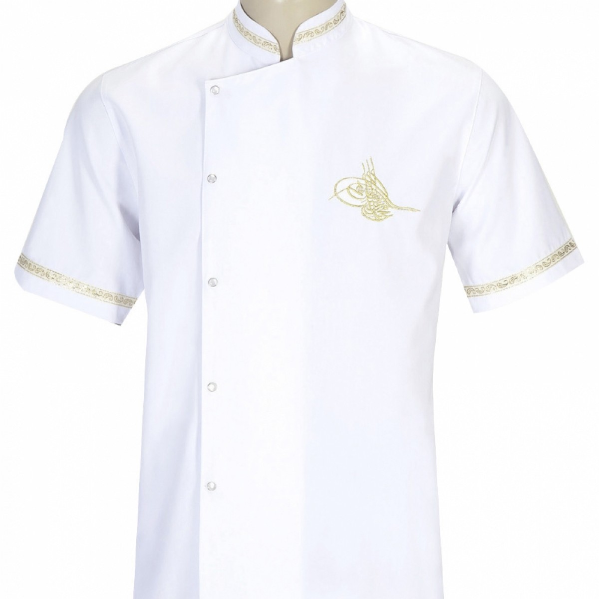Formteks Aşçı Ceketi Beyaz Altın Tuğralı