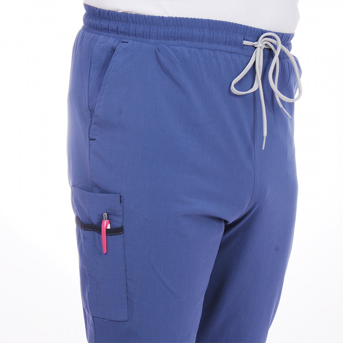 Formteks Bay Medikal Takım Likralı Terry Cotton İndigo-Lacivert Biyeli