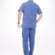 Formteks Bay Medikal Takım Likralı Terry Cotton İndigo-Lacivert Biyeli