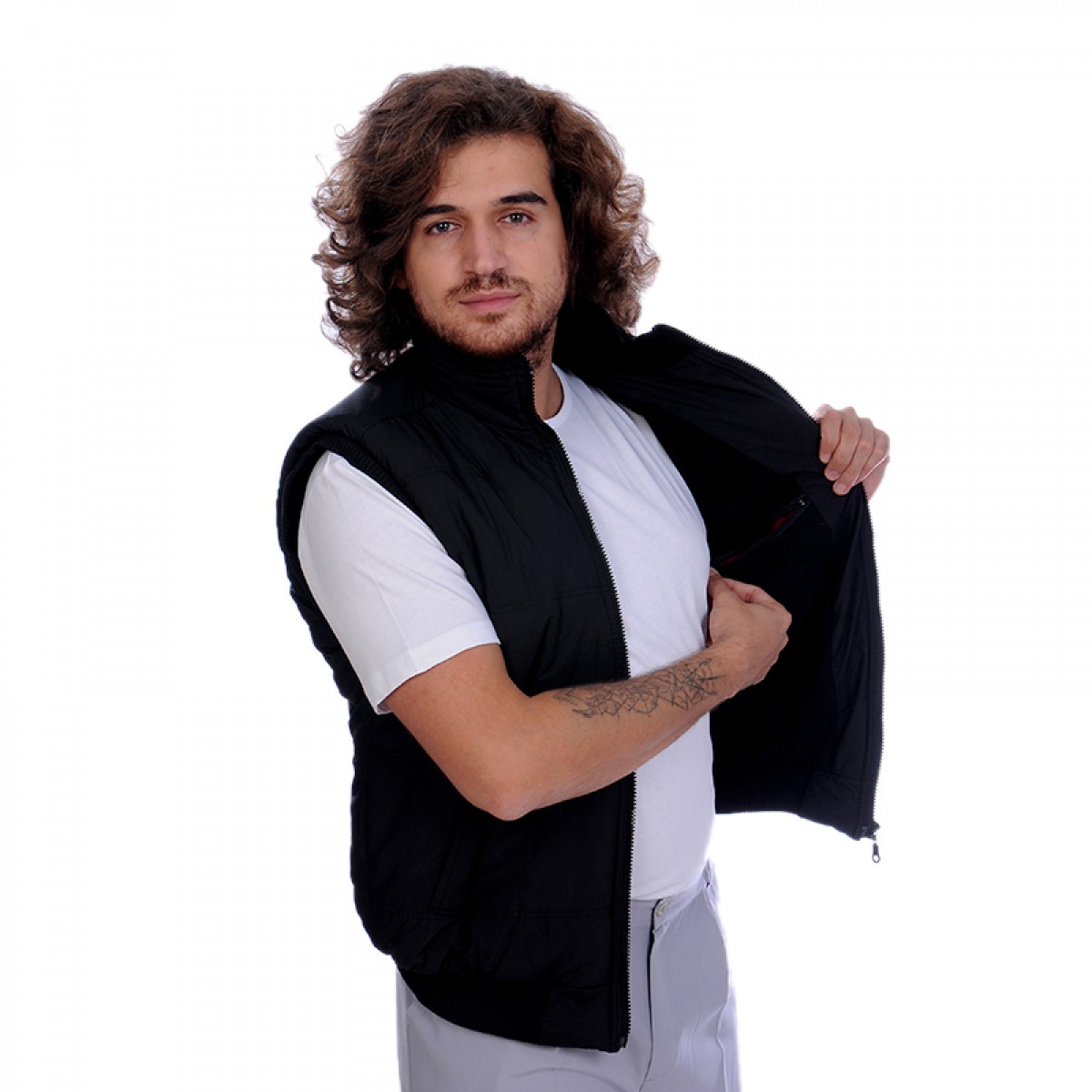 Formteks Çelebi Yelek İç kısım Polarlı Siyah