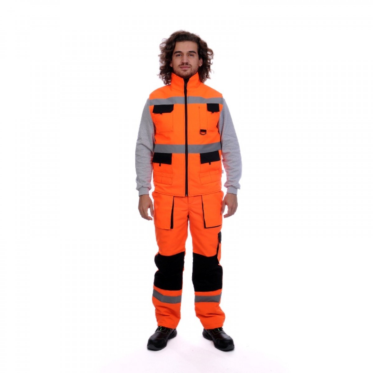 Formteks Çok Cepli Kapitoneli Yelek Turuncu