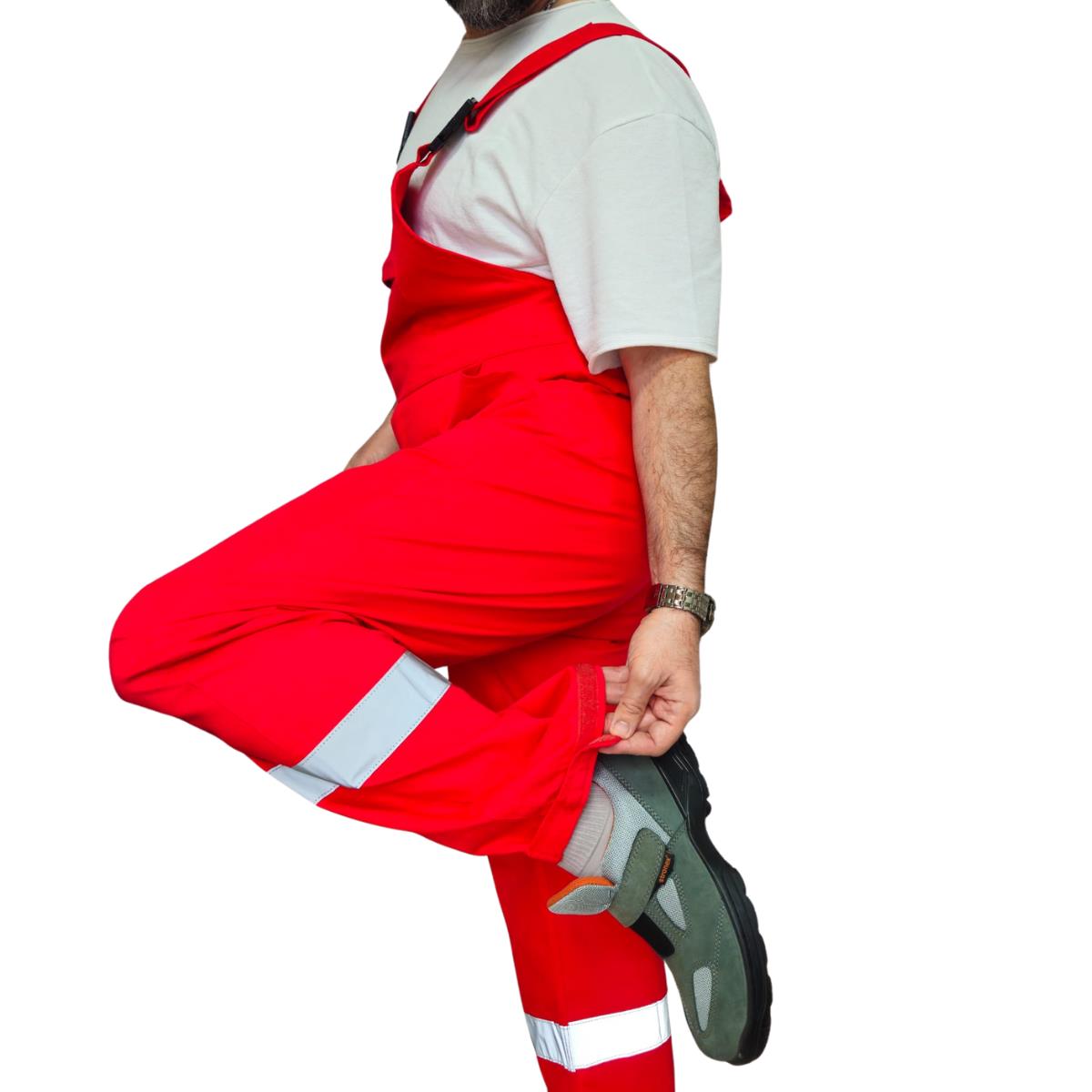 Formteks  Bahçıvan Tulumu/Salopet  Askılı Kırmızı