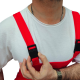 Formteks  Bahçıvan Tulumu/Salopet  Askılı Kırmızı