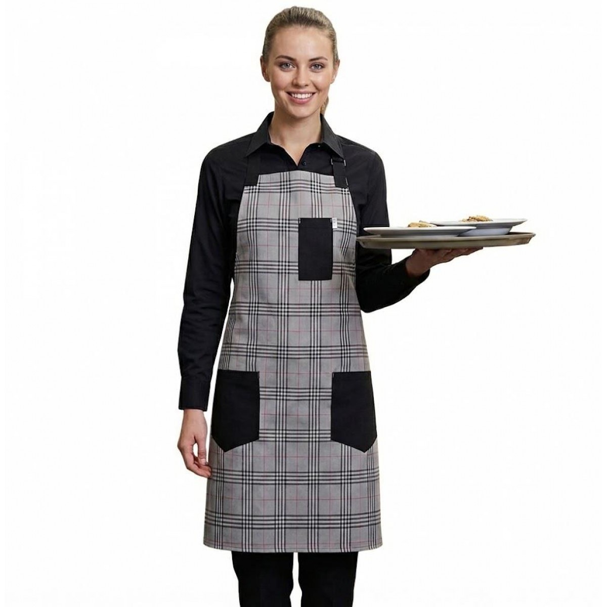 Formteks Bari̇sta Chef Cafe Aşçı Boydan Önlük Si̇yah Cepli̇ Eko Desenli̇ Gri̇ Formteks Bari̇sta Chef Cafe Aşçı Boydan Önlük Si̇yah Cepli̇ Eko Desenli̇ Gri̇