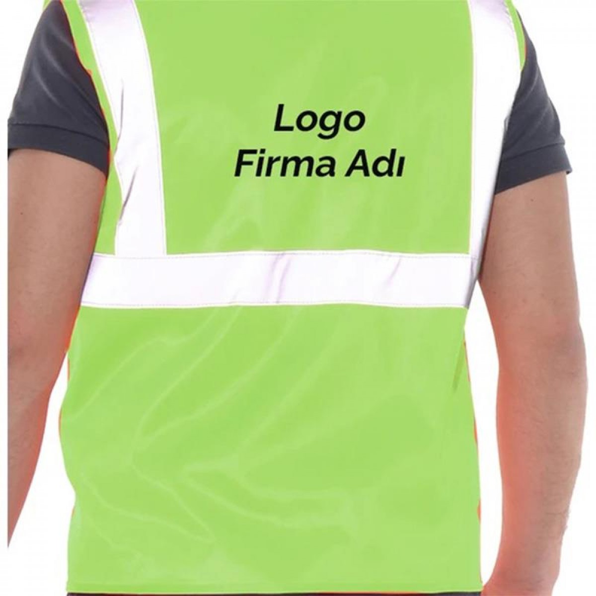 Formteks Baskılı Mühendis Yeleği Yeşil