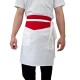 Formteks Beyaz-Kırmızı  Garnili  Belden Önlük