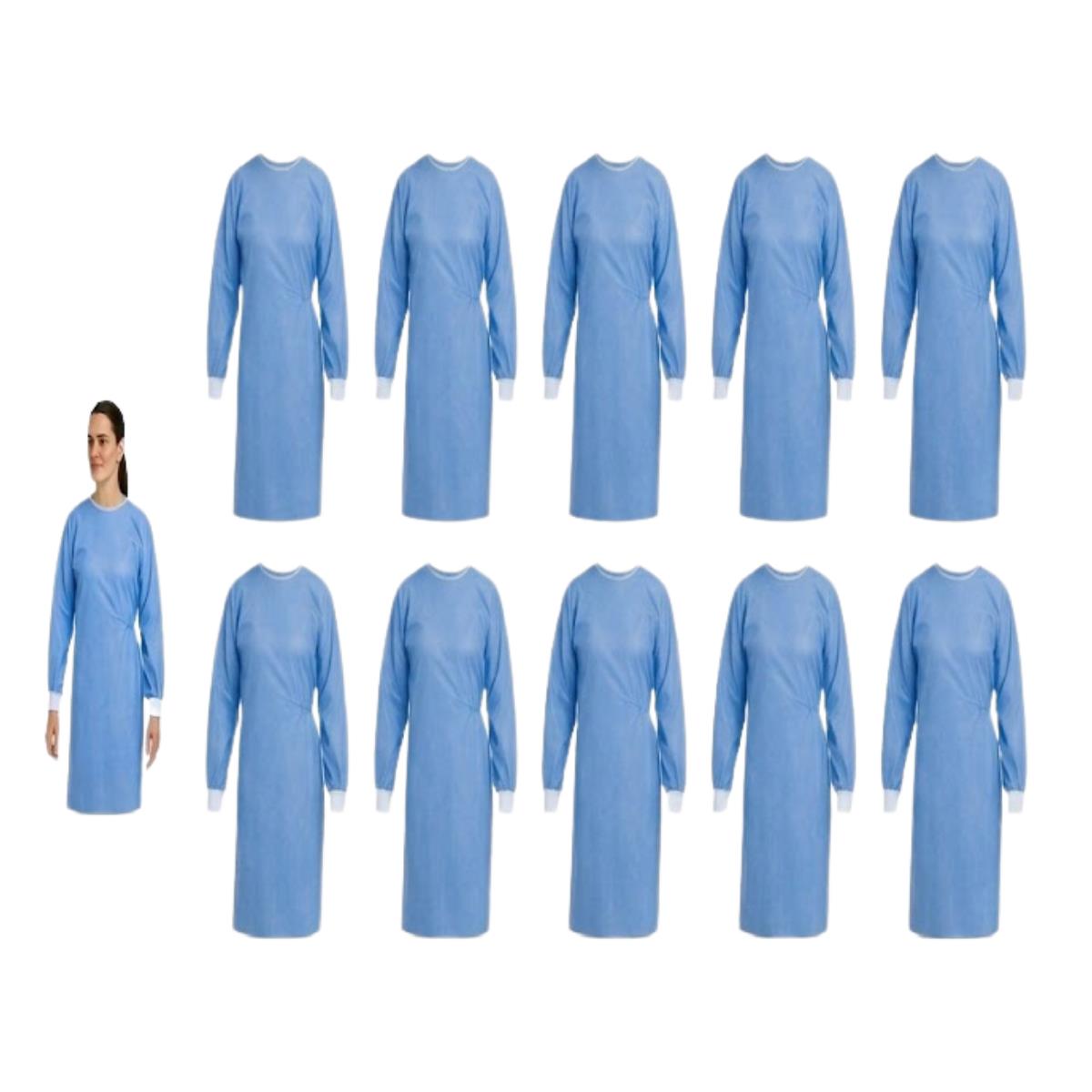 Formteks  Hasta Cerrahi  Önlük Ekonomik 10'lu  Paket Mavi