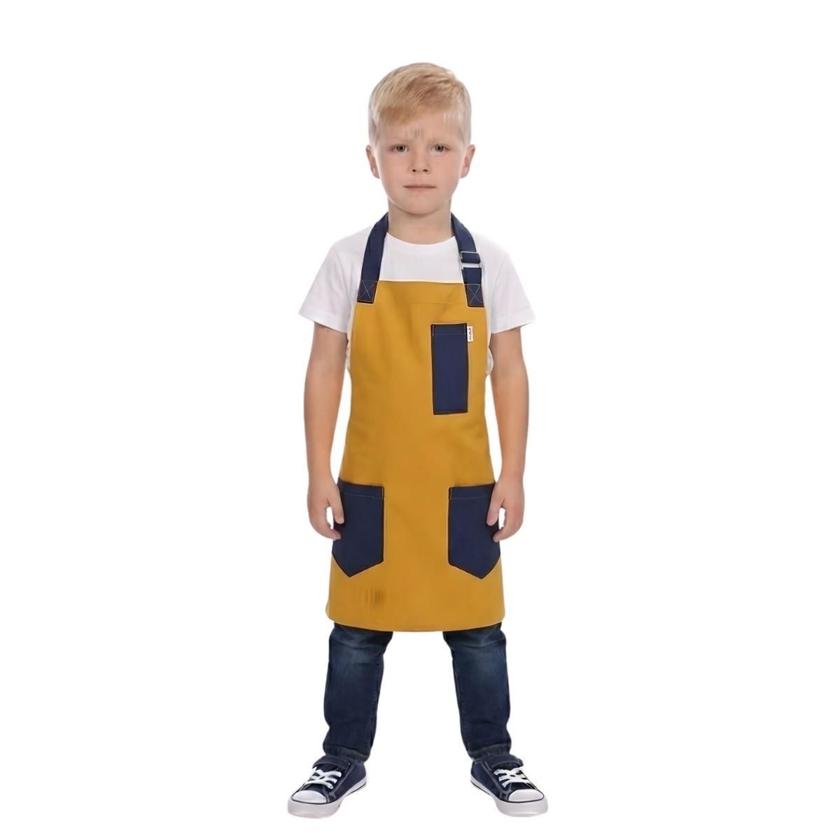 Formteks Çocuk Boydan Önlük Toka Ayarlı Hardal