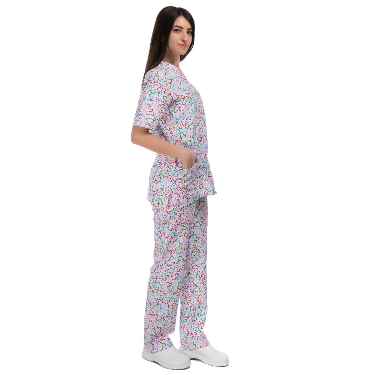 Formteks Kadın Muska Yaka Takım  Desenli