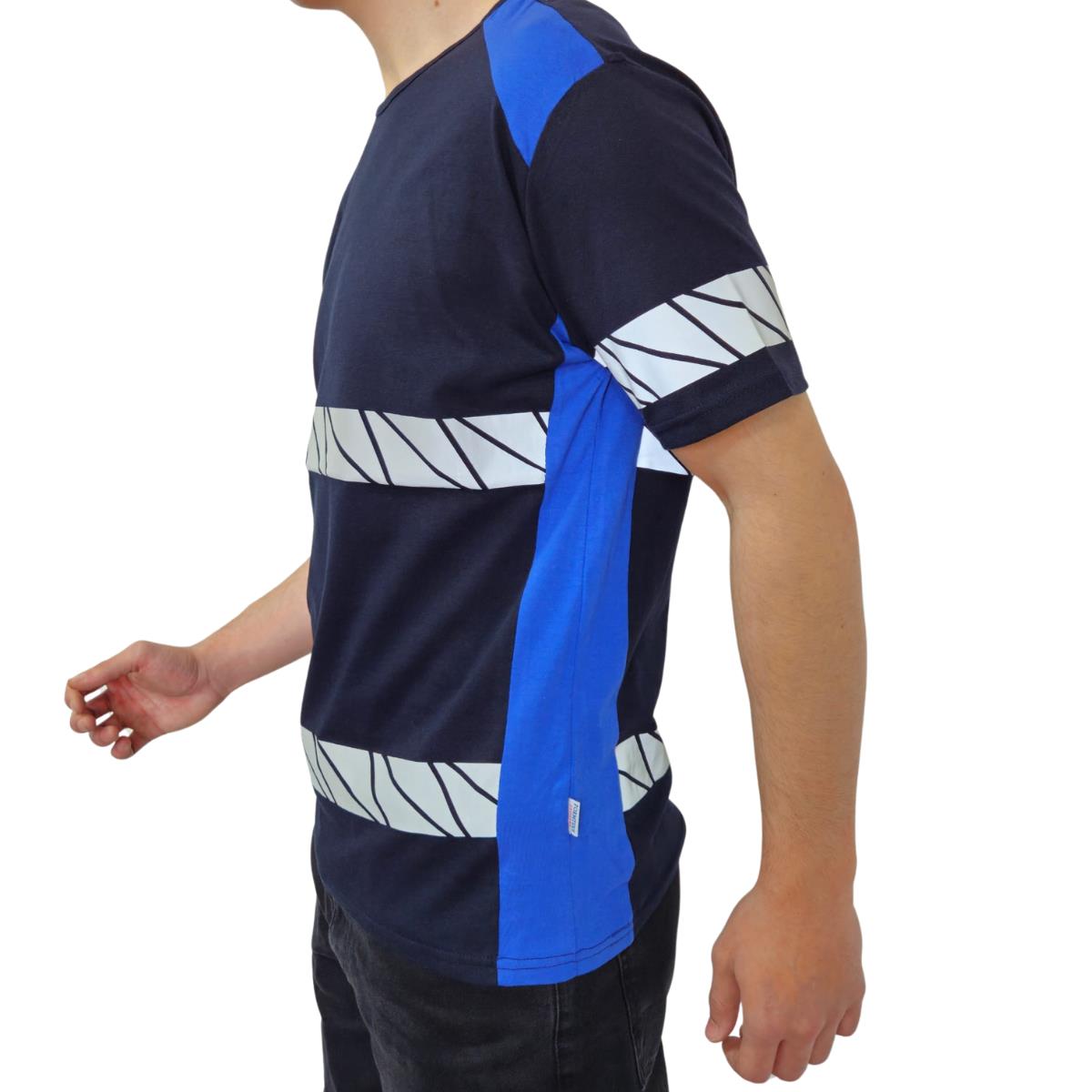 Formteks RefleX Pro – Reflektör Baskılı O  Yaka  İş Tişörtü Lacivert Sax