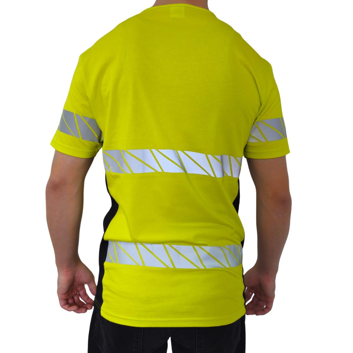 Formteks RefleX Pro – Reflektör Baskılı O Yaka İş Tişörtü Sarı Siyah