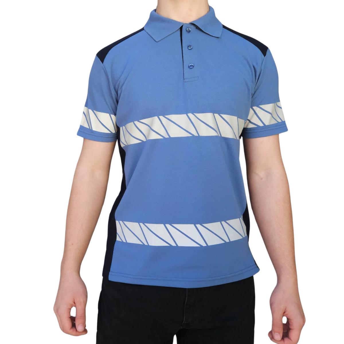 Formteks RefleX Pro – Reflektör Baskılı Polo Yaka İş Tişörtü İndigo Lacivert