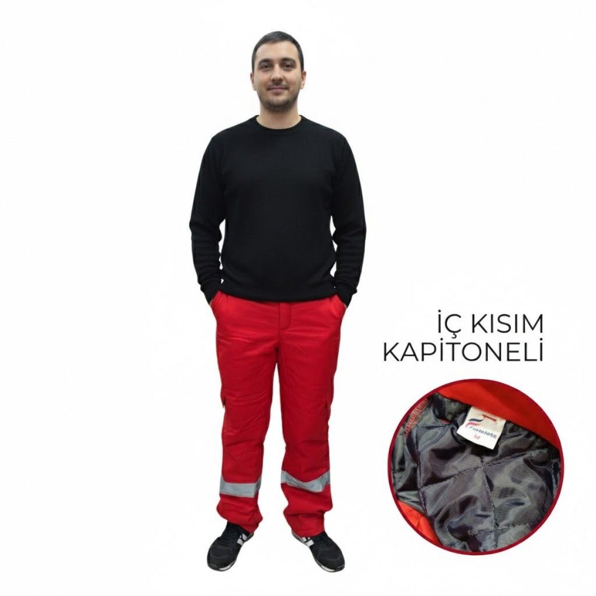 Formteks  Kapitoneli  Ref.  Kırmızı  İş Pantolonu