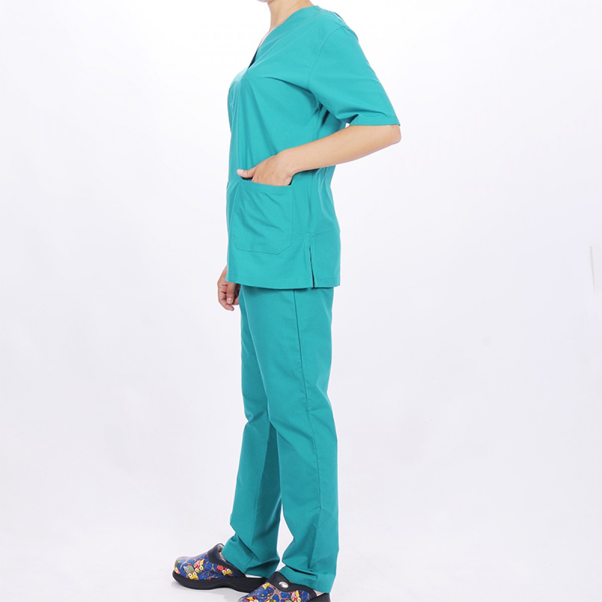 Formteks Kadın Muska Yaka Hemşire Forması Yeşil