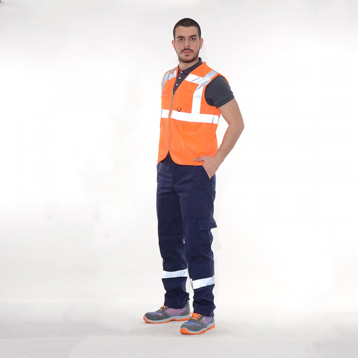 Formteks Reflektörlü Mühendis Yelek Turuncu