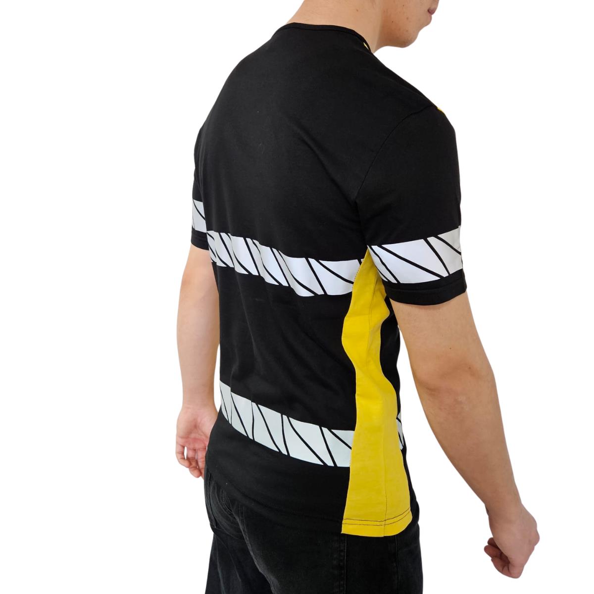 Formteks RefleX Pro – Reflektör Baskılı O Yaka İş Tişörtü Siyah Sarı